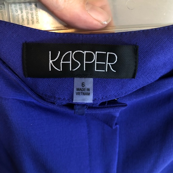 NWT Kasper Blue Iris Ankle Dress pants size 6 - Picture 6 of 7